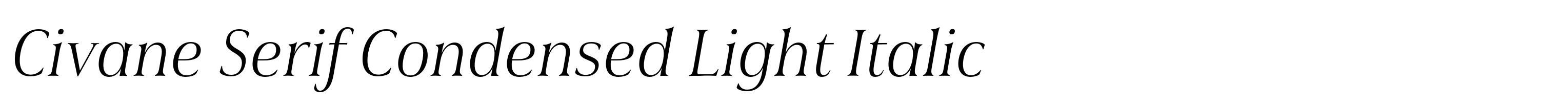 Civane Serif Condensed Light Italic
